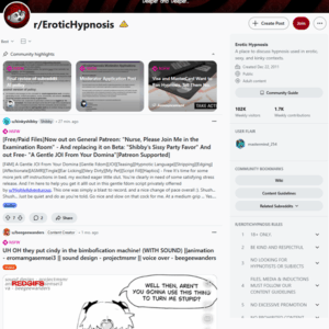 Reddit Erotic Hypnosis